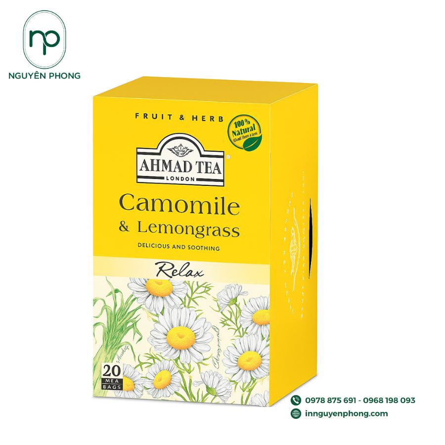 In hộp giấy đựng trà hoa cúc đẹp